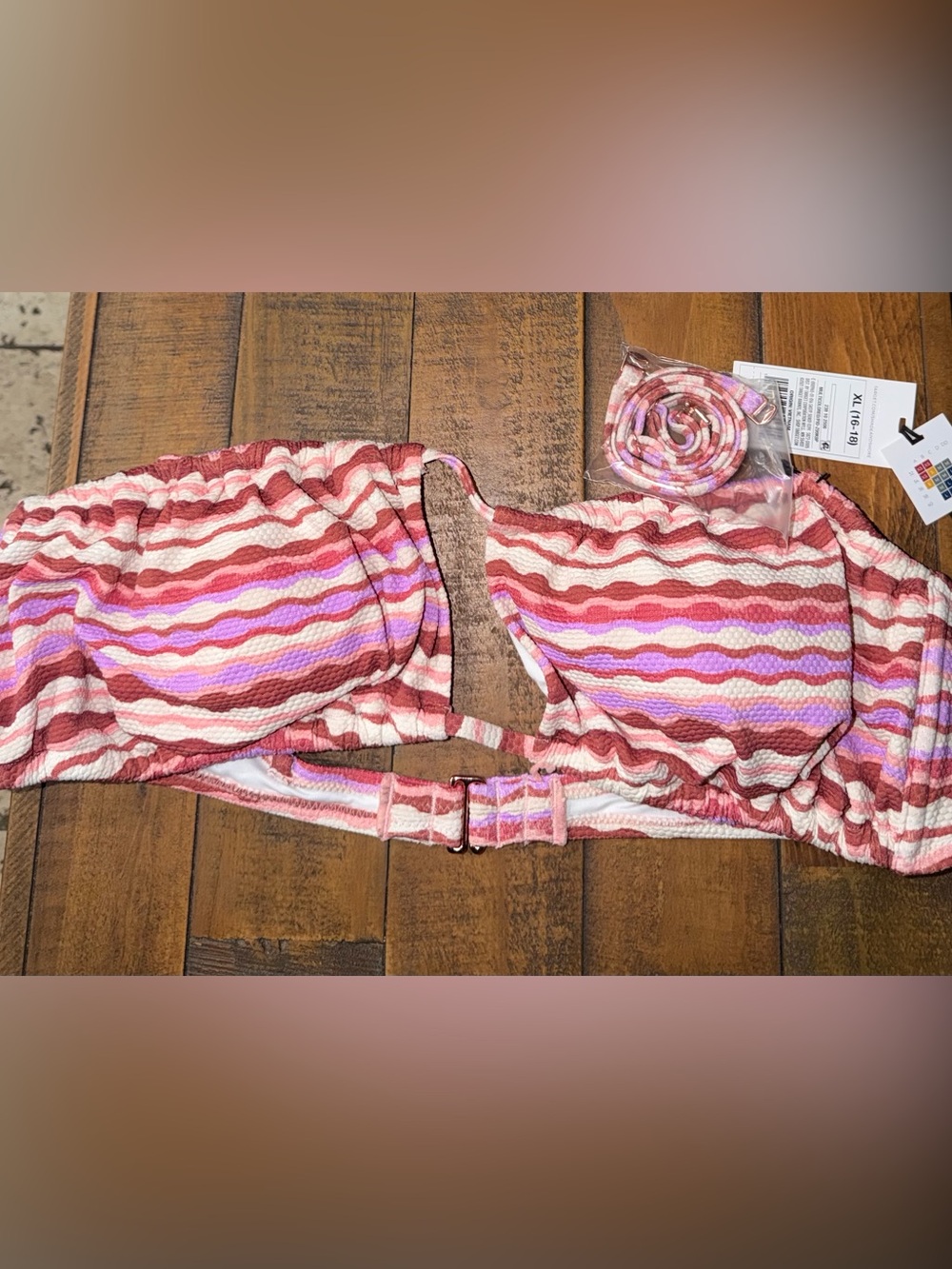Swim top striped women